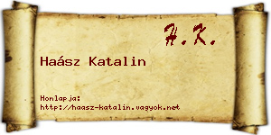 Haász Katalin névjegykártya
